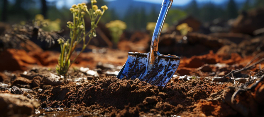 A spade used in agrarian setup.