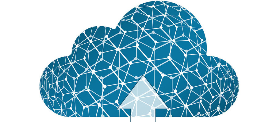 The combined usage of edge computing vs cloud computing with the edge represented as connected nodes inside the cloud.