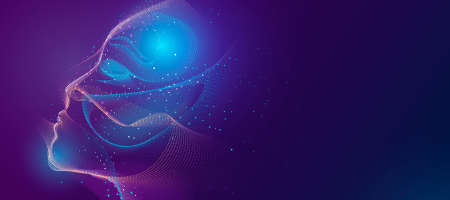 Face of a female in Generative AI and Cybersecurity.