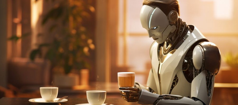 An AI-controlled personal assistant at work.