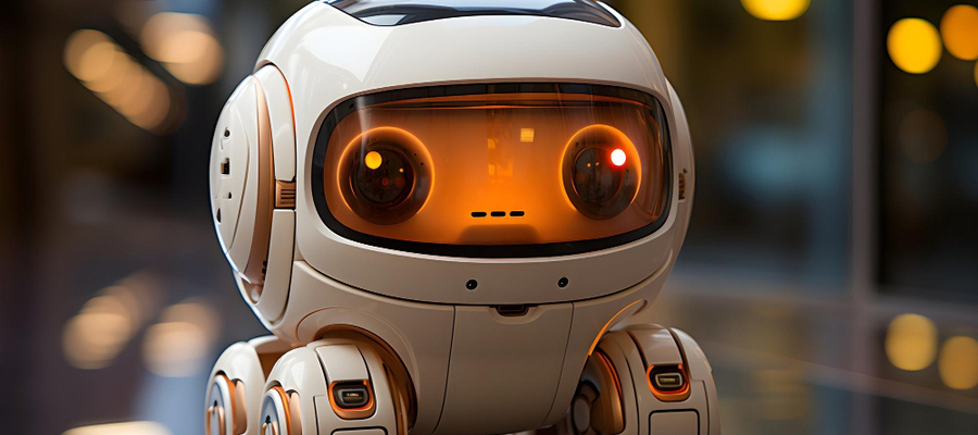 A mobile chatbot at work.