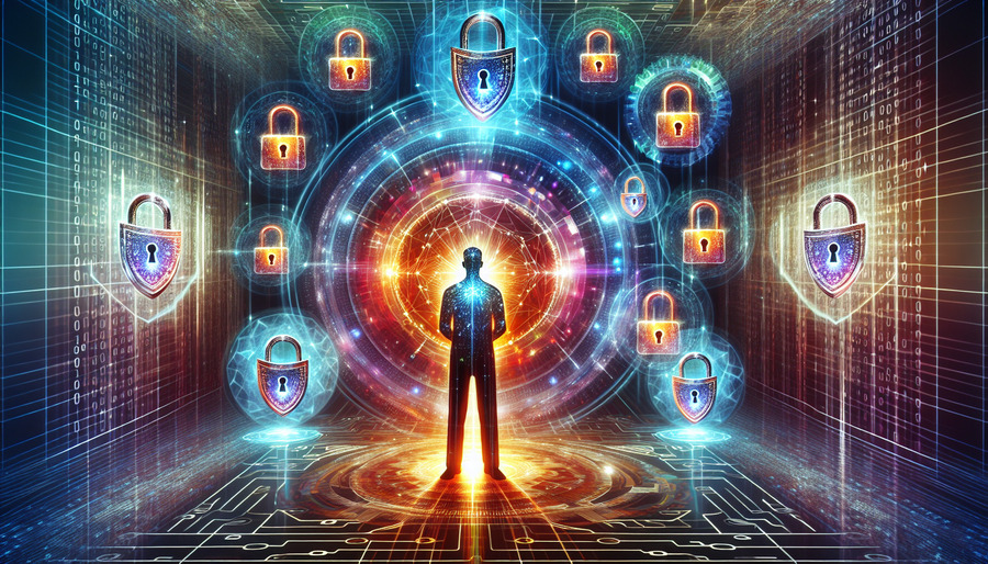 A conceptual image representing identity protection and data security.