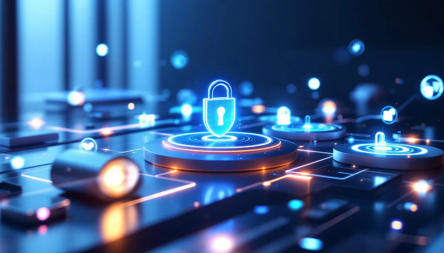 Illustration of safety and trustworthiness of IObit software regarding data privacy.